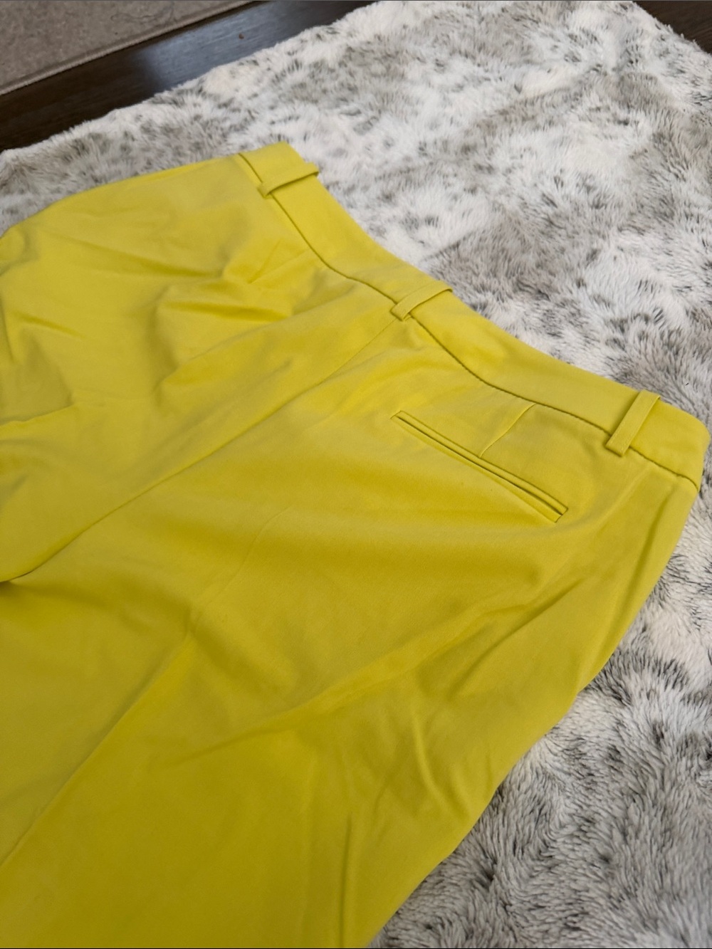 Calvin Klein Bright Yellow Cropped Dress Pants - Picture 6 of 6